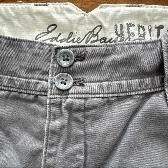 Eddie Bauer Cropped Pants Blakely Fit Women's 14 Gray Mid Rise Cotton Hiking - Picture 4 of 13
